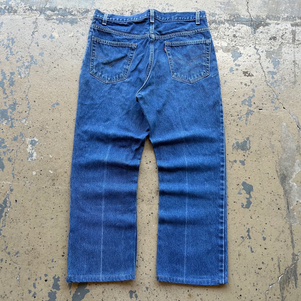 Vintage 90s Levis 517 Bootcut Jeans Made in USA Medium Wash Denim Fits 35x28